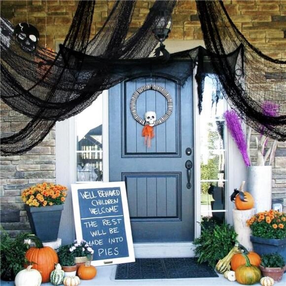 6 Pack Black Halloween Creepy Cloth (30 x 72 Inch), Halloween Gauze Creepy Gauze - Picture 2 of 8